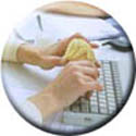 Image of person using computer keyboard