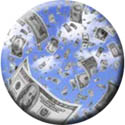 Image of paper money floating in air